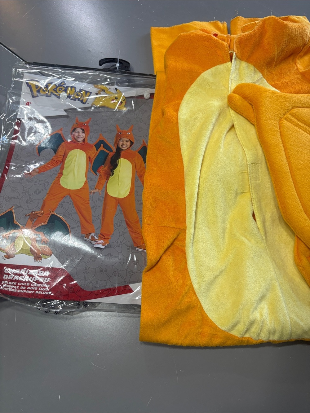 Pokémon Charizard Kids Orange Costume - Plush Dragon One-Piece